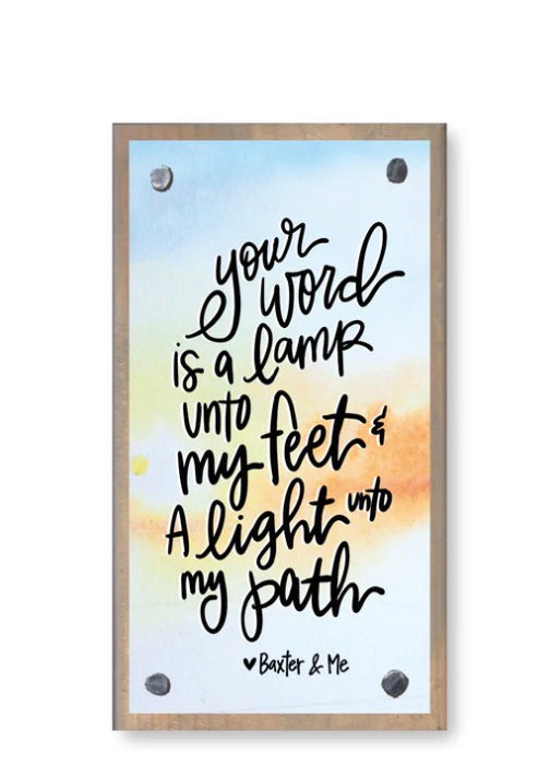 Your Word is a Lamp Happy Block - Baxter & Me