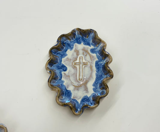 Cross Tray Tab Boren Pottery (Large)