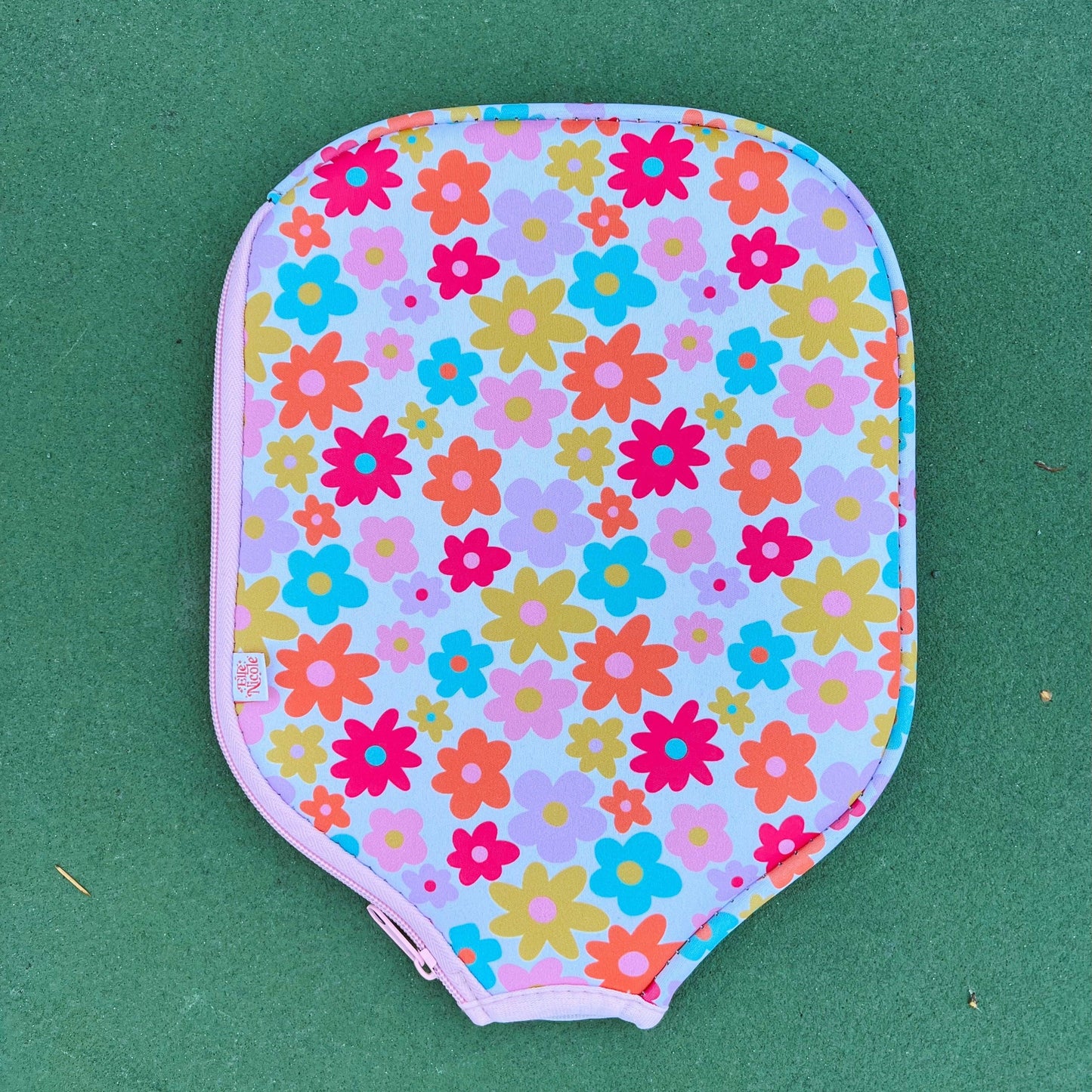 Neoprene Pickleball Paddle Case - Retro Floral & Sage
