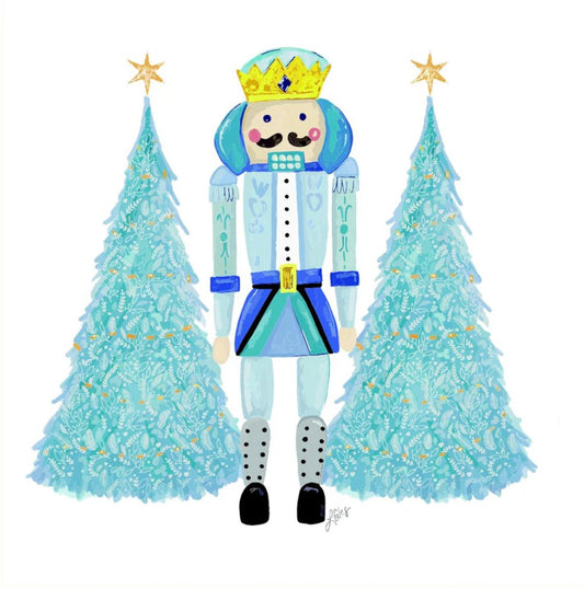 Laura Blue Nutcracker Square Pillow Swap - Luckybird