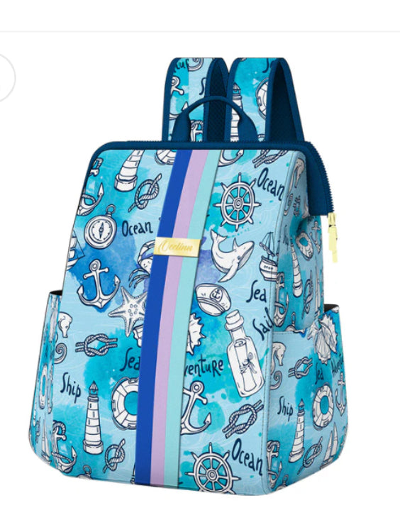 Durable and Stylish Women’s Cooler Backpack w/ Set Sail Design