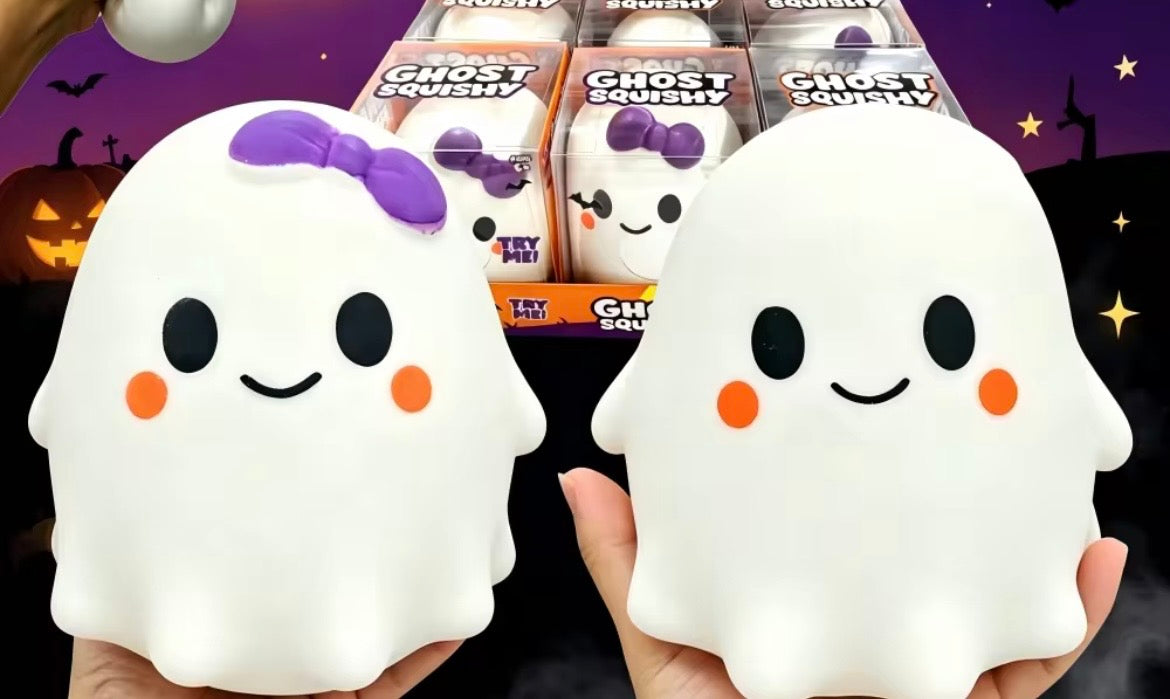 Jumbo Large Size 13cm Ghost Squishy Stretchy Decompression Sensory Fidget Toys with Box for Kids-Boy or Girl