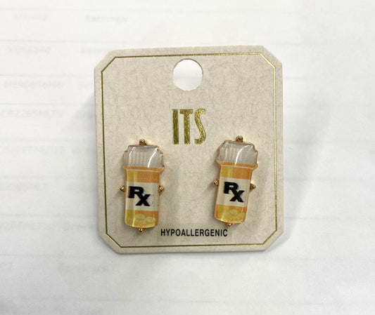 RX Pill Bottle Earrings