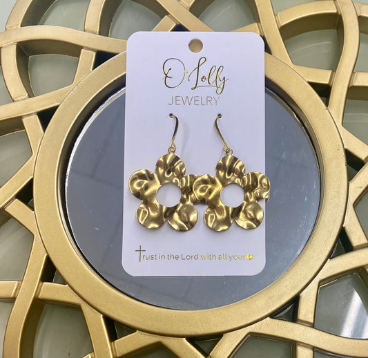 O’Lolly Gold Daisy Earrings