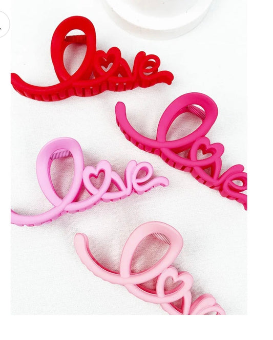 LOVE Jumbo Hair Claw Clip random mix