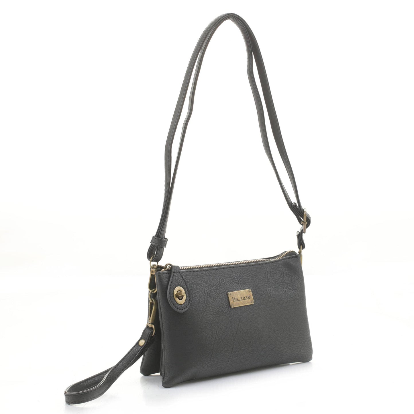 Ella 3311 cross-body and wristlet: Lt. Bronze / Cross body
