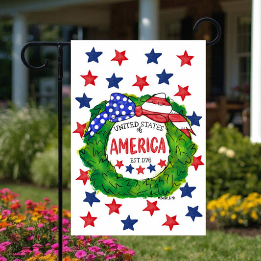 United States of America Garden Flag - Baxter & Me
