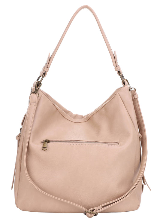 Liz Soto Madison 3321 Hobo with detachable wristlet: Almond