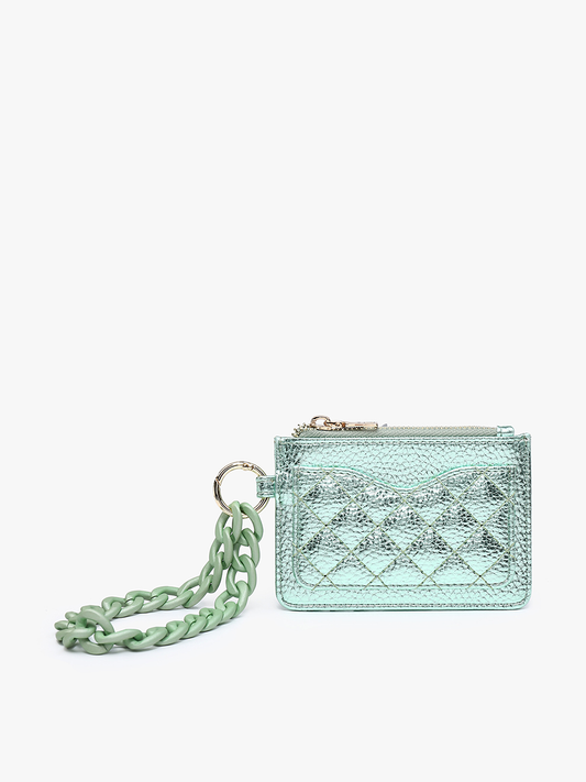 Jen & Co. Rhodes Quilted Wallet w/ Chain Bangle: Jadelite