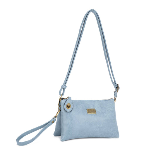 Ella 3311 cross-body and wristlet: Denim / Cross body - Liz Soto