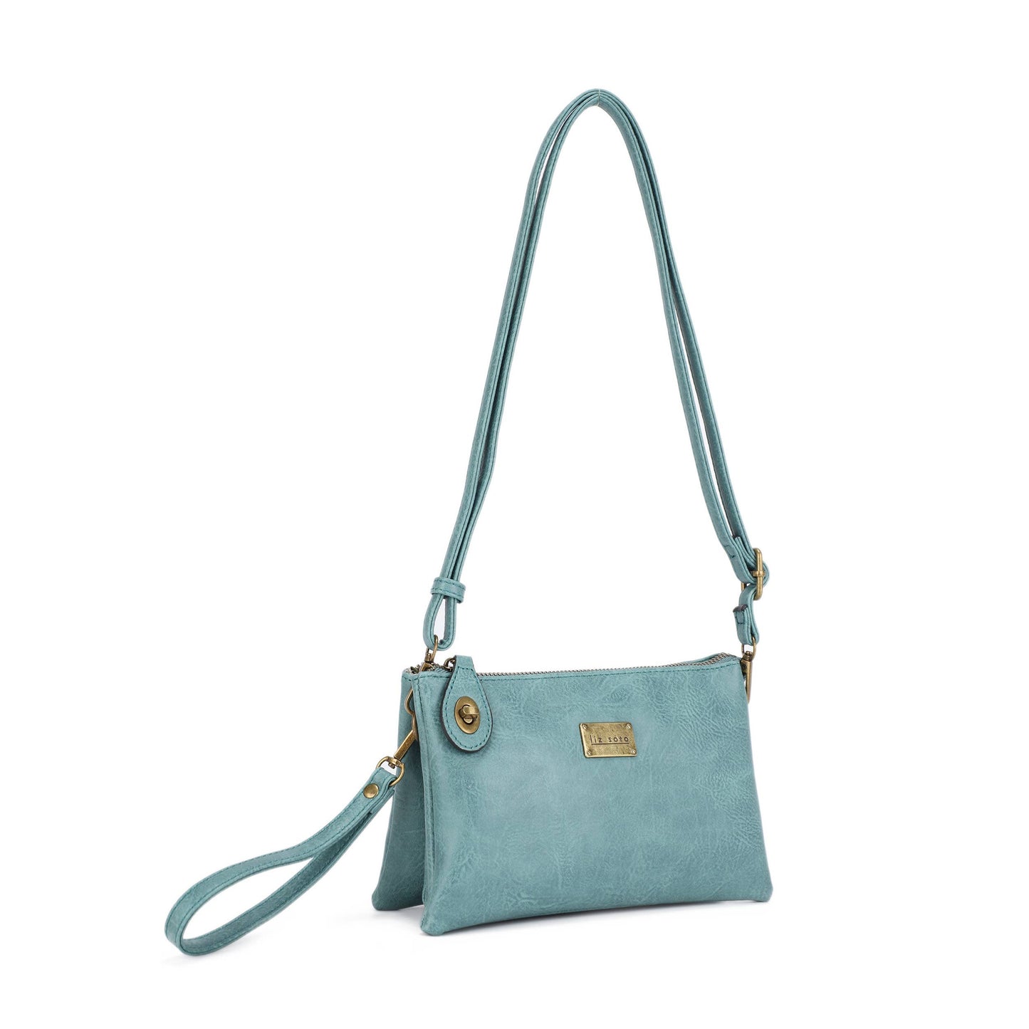 Ella 3311 cross-body and wristlet: Lt. Grey / Cross body - Liz Soto