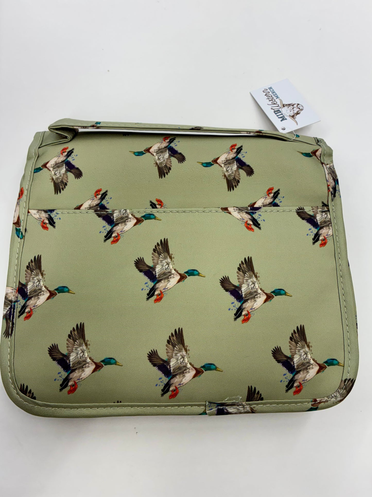 Green Mallard Duck Shower Tote