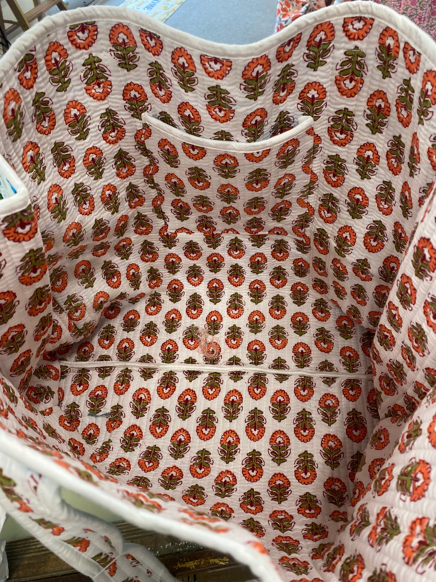 Aster Floral Patterned Tote Bag