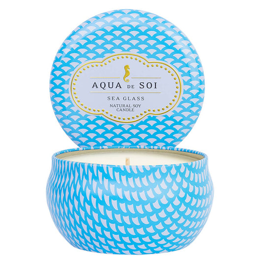 Sea Glass 9 oz Aqua De Soi Candle Tin