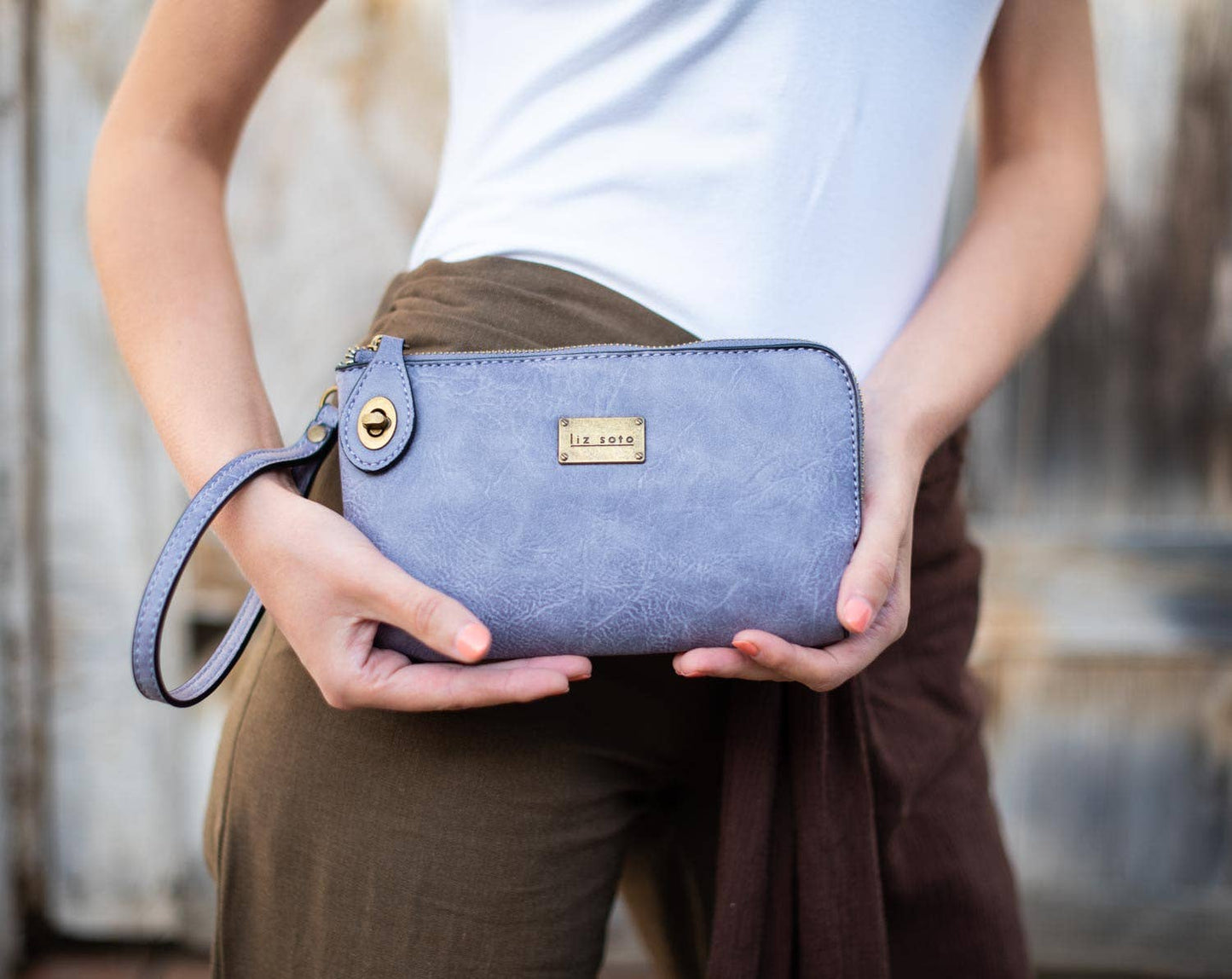 Tina 3307 cross-body, wallet, cell phone and wristlet: Grey / Cross body