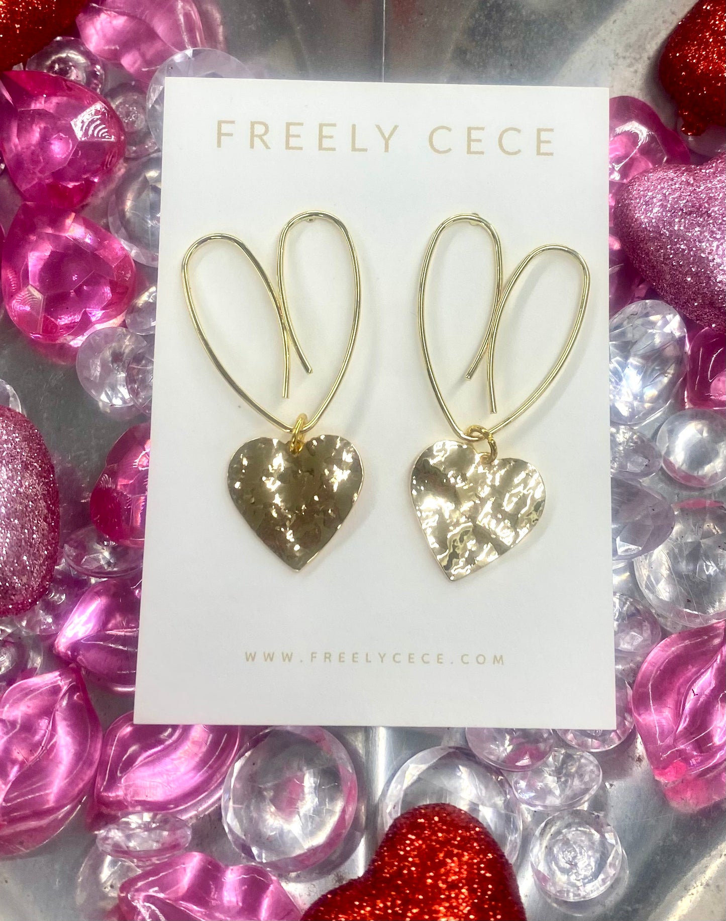 Gold Heart Earrings / Freely CeCe