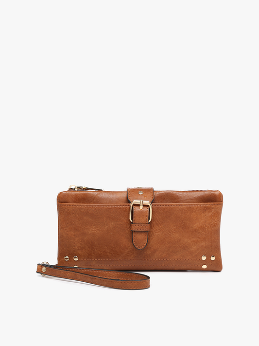 Cadence Buckle Wallet/Clutch w/ Zip Top:   Jen & Co.