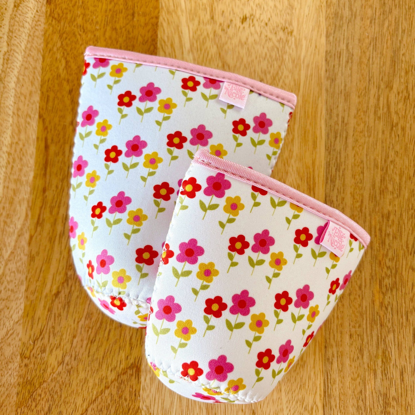 Coffee Cup Cover - Mod Floral - Iced Drink Sleeve: Large / 24oz
