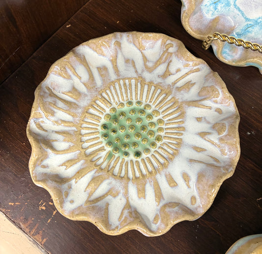 Scalloped Blossom Dish Tab Boren Pottery