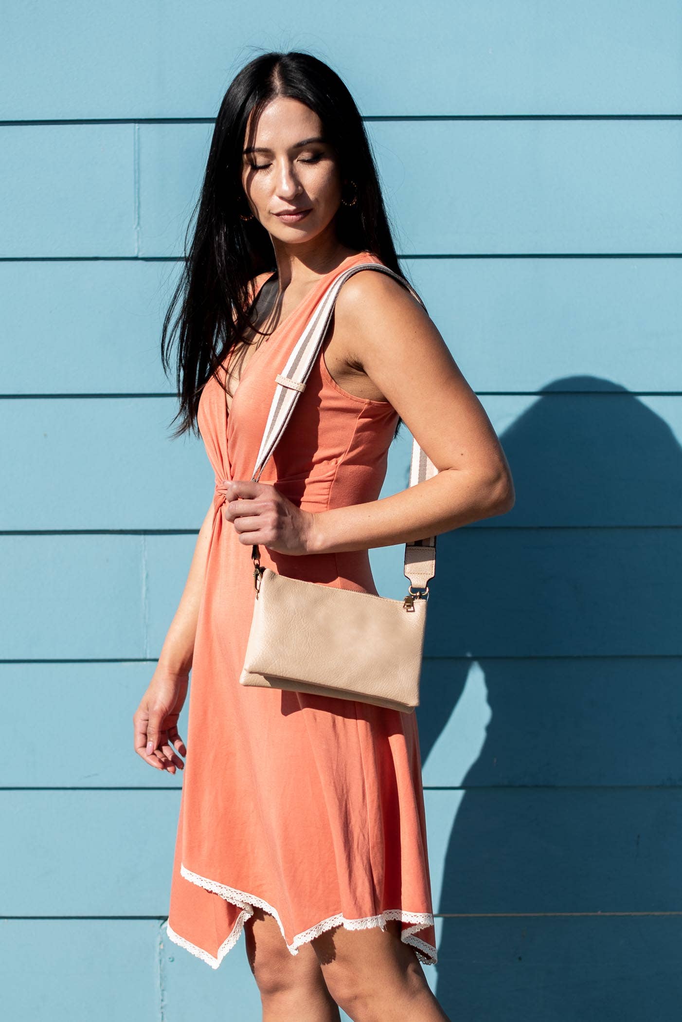 Chloe 3317 cross body or wristlet: Rose Gold - Liz Soto