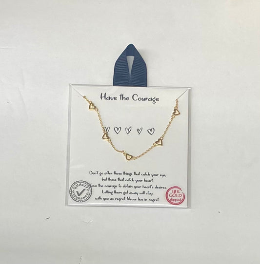 Dainty Heart Courage Necklace