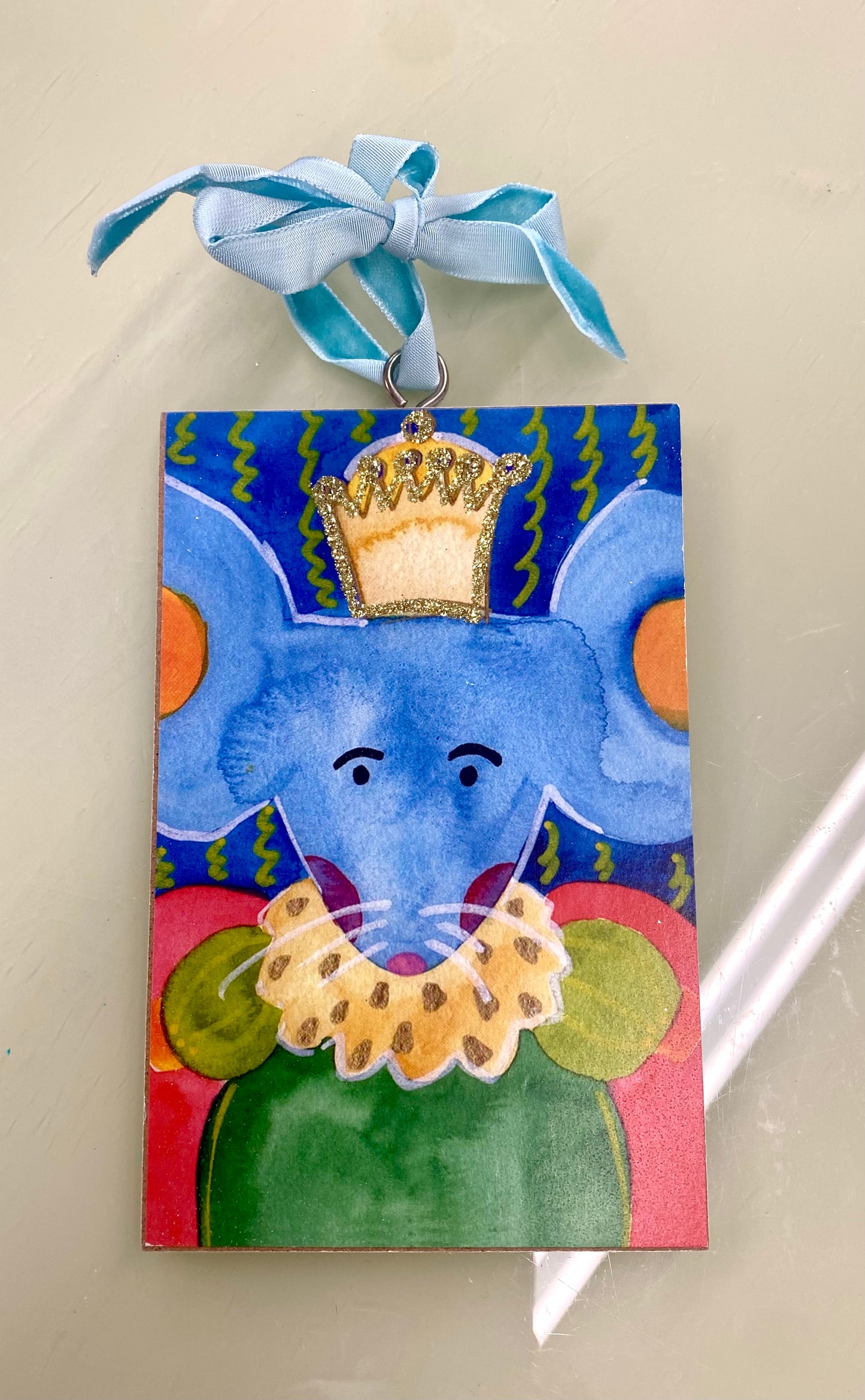 Glitter Wood Nutcracker Assort. Ornaments 3.5x5.5”