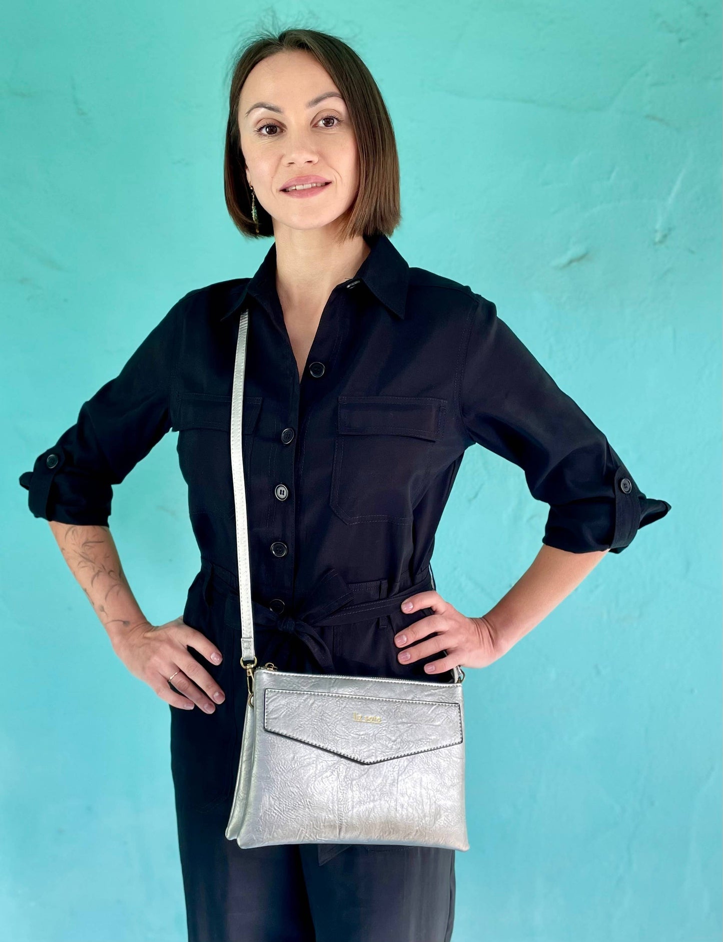 Lexi 3318 cross body with wristlet: Denim