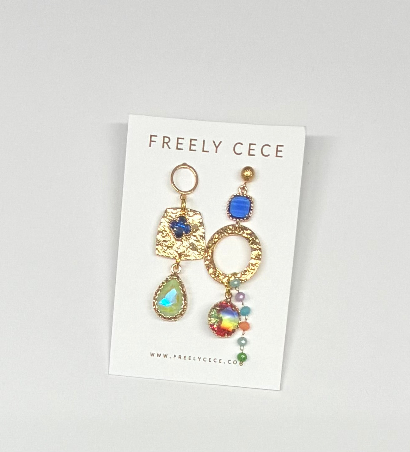 Mismatched Dangle Stone Earrings