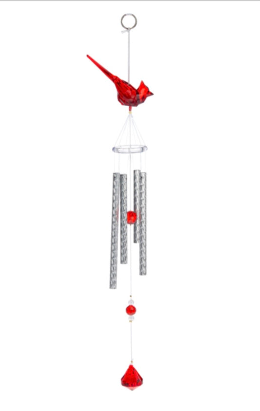 Cardinal Windchimes by Crystal Expressions