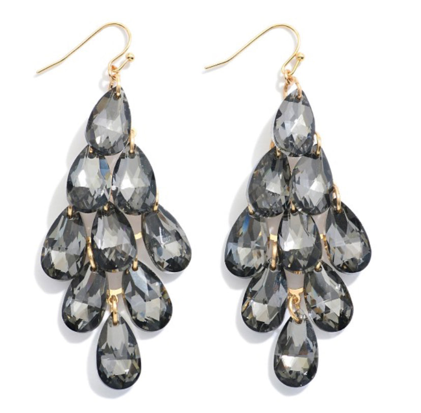 Divine Crystal Chandelier French Wire Earrings