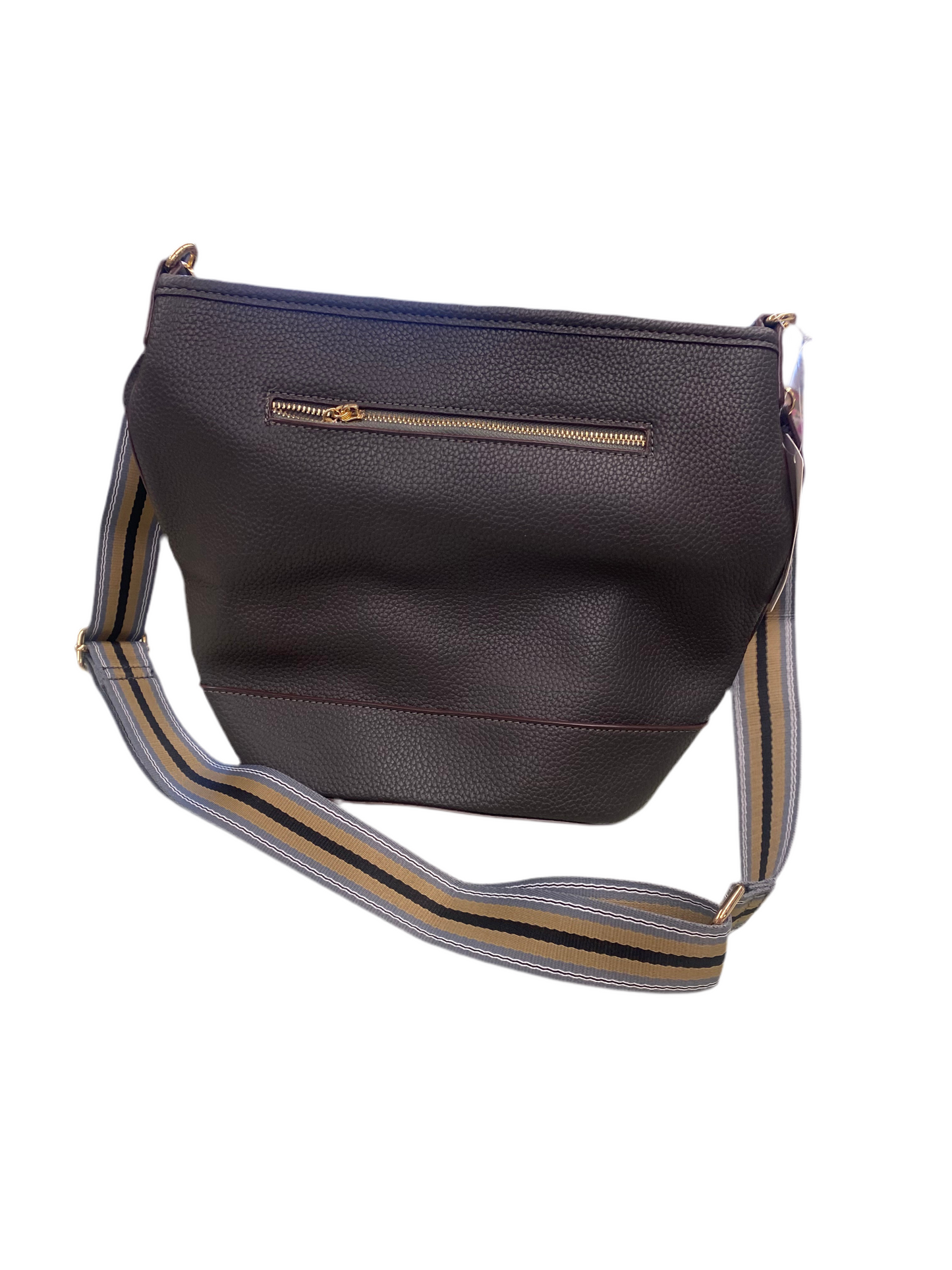 Dark Gray Bucket Bag Vegan Leather