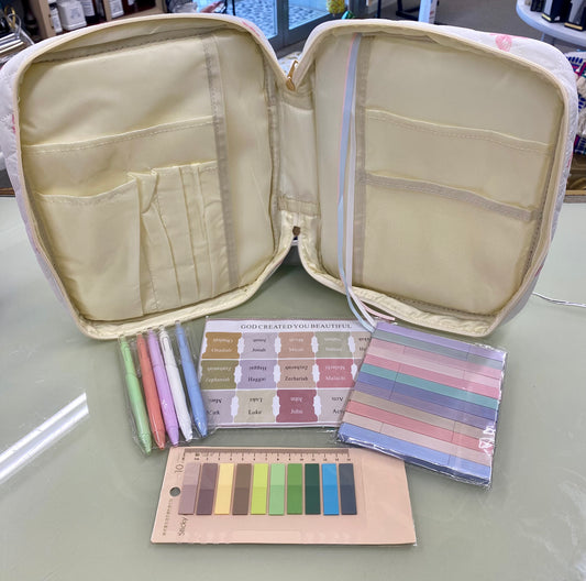 Quilted Bible Cover - Blue Floral