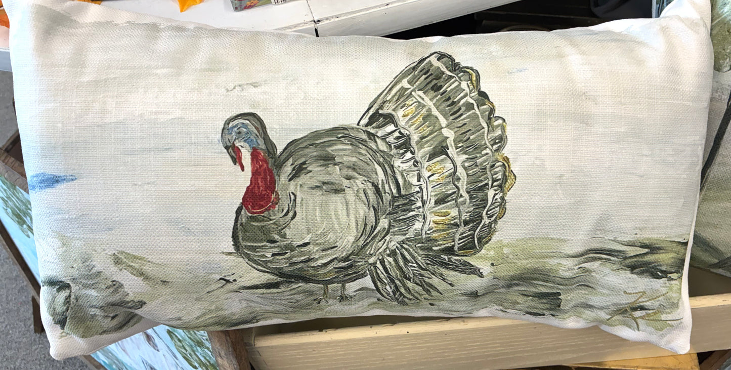 14x25 Turkey Lumbar Pillow