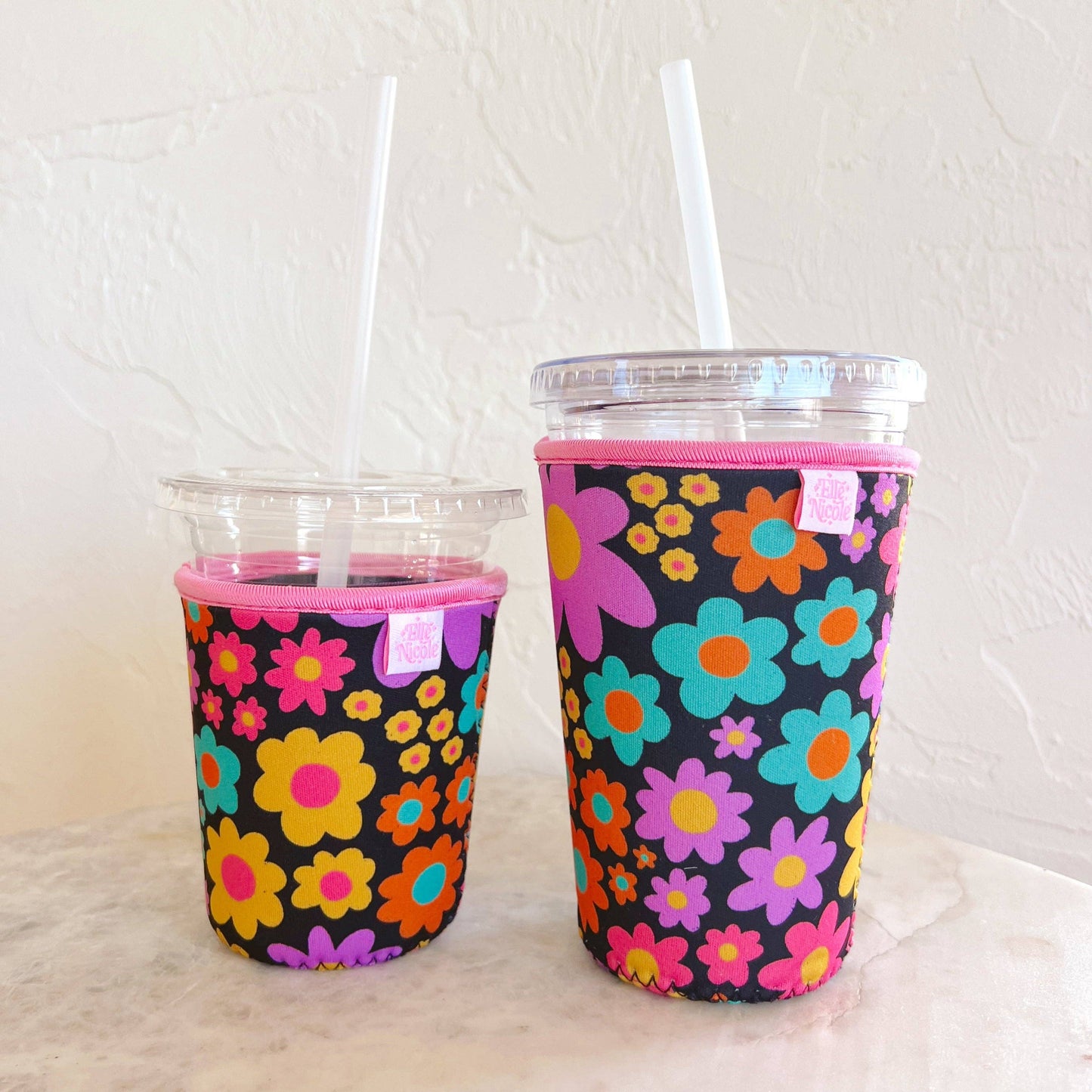 Coffee Cup Cover - Neon Daisy: Small / 16oz