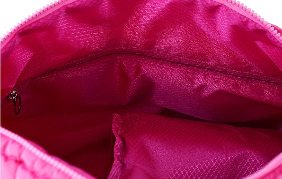 Quilted Puffer Weekender/Duffel Bag: Sage