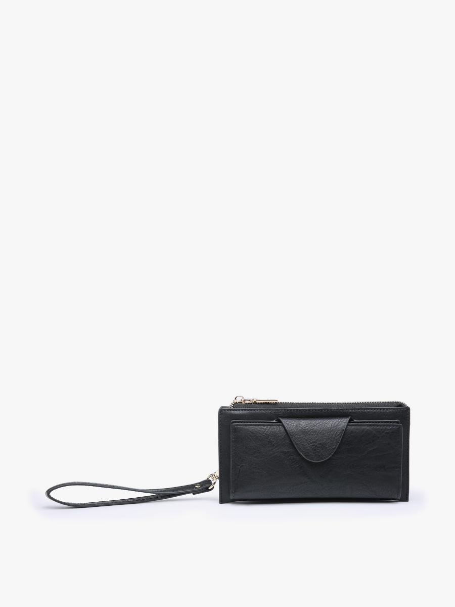 Kyla RFID Wallet w/ Snap Closure: Coffee