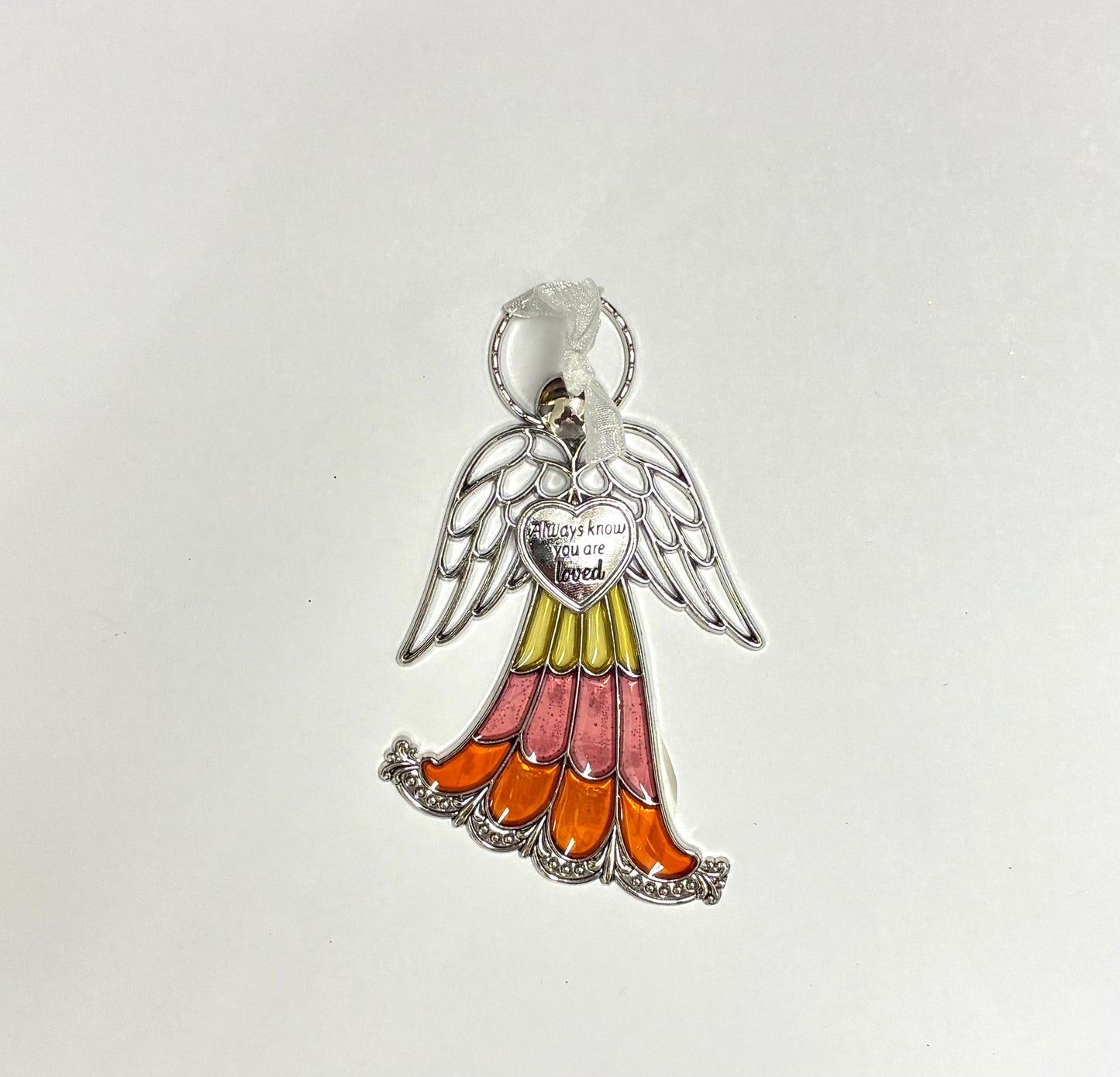 Ganz Stained Glass Miniature Angel Ornaments