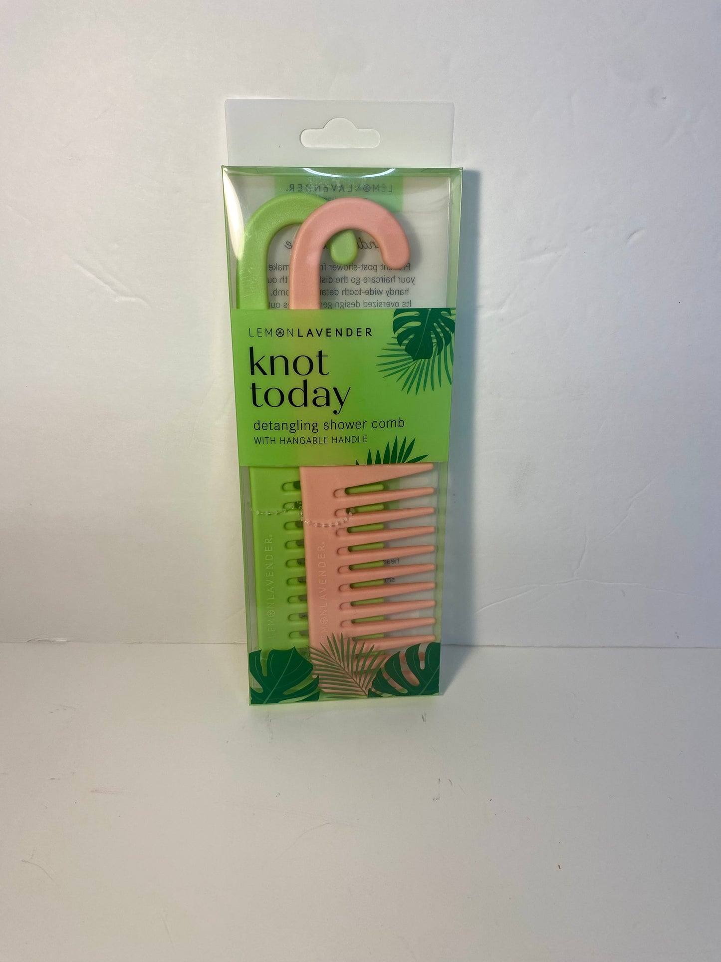 Lemon Lavender Knot Today Detangling Shower Comb with Hangable Handle