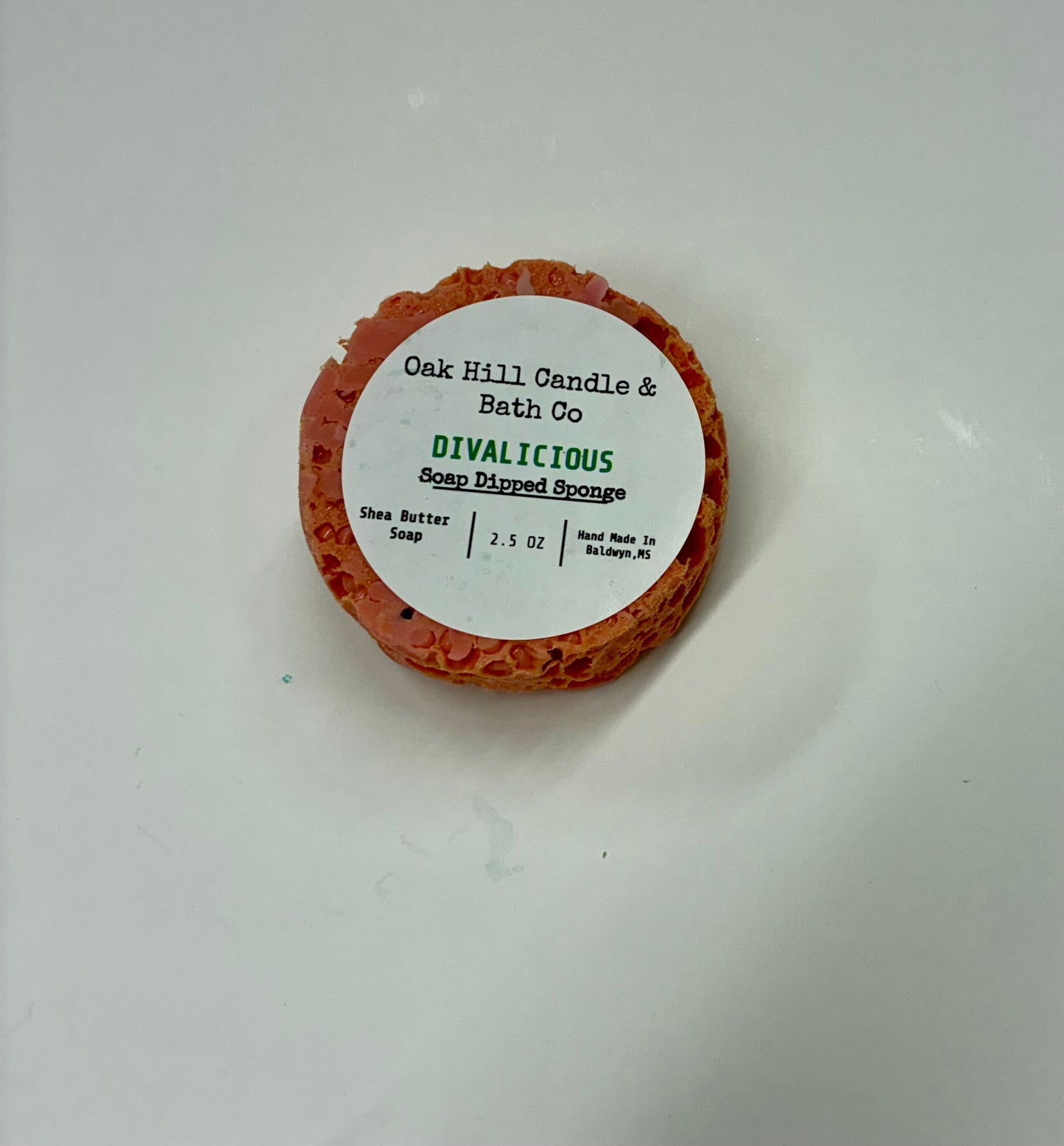Small Soap Dipped Sponge 2.5 oz - Oak Hill Candle Co.