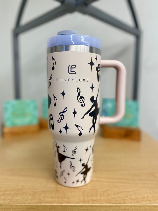 Comfyluxe 40 oz Ballerina Double Walled Stainless Steel Tumbler