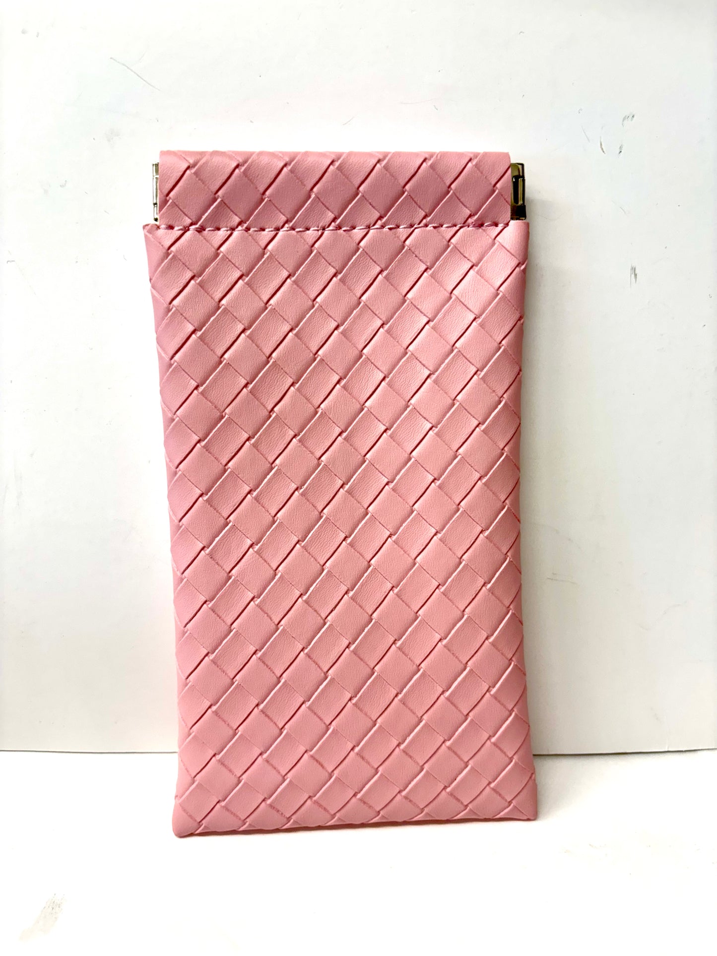 Faux Leather Weave Sunglasses Case Pouch/Phone Case Pouch