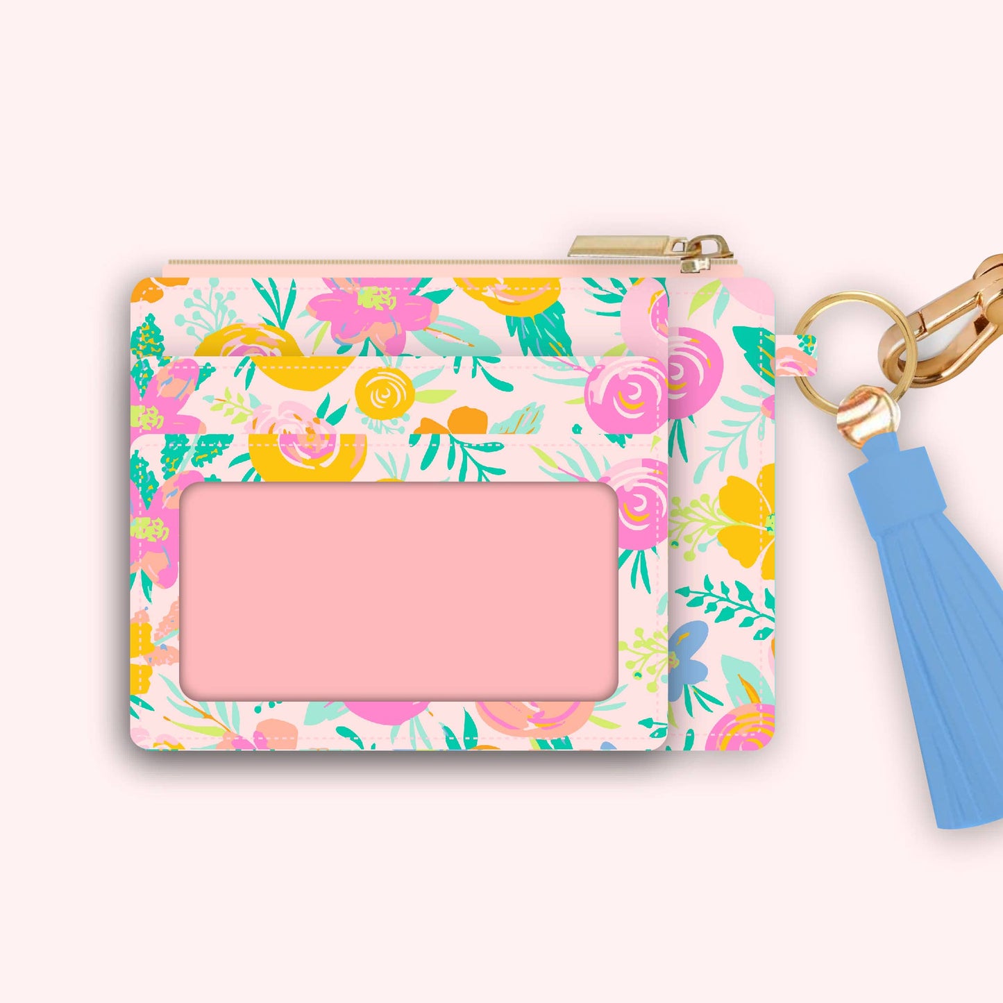 Wallet Keychain | Blush Rainbow Fields