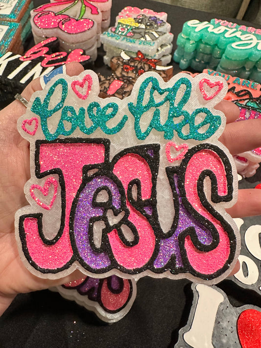 Love Like Jesus Car Freshie: Volcano Capri Blue