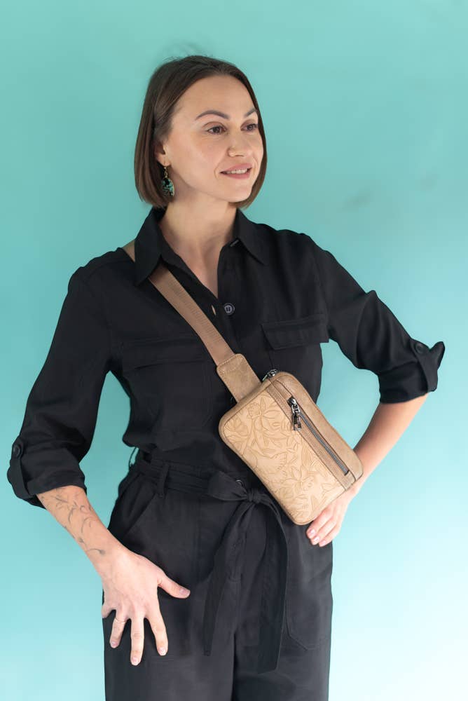 Mia 3319 Cross Body or Belt Bag: Bone - Liz Soto