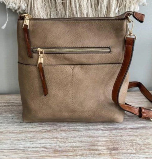 Elina Front Zip Crossbody Bag