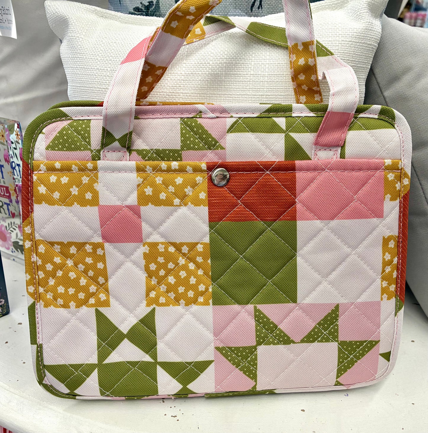 Happy Little Patches Quilted Bible Bag