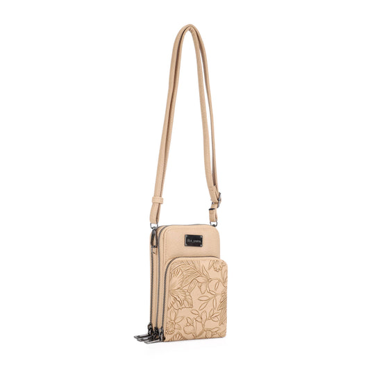 Gina 3313 small cross body: Almond - Liz Soto