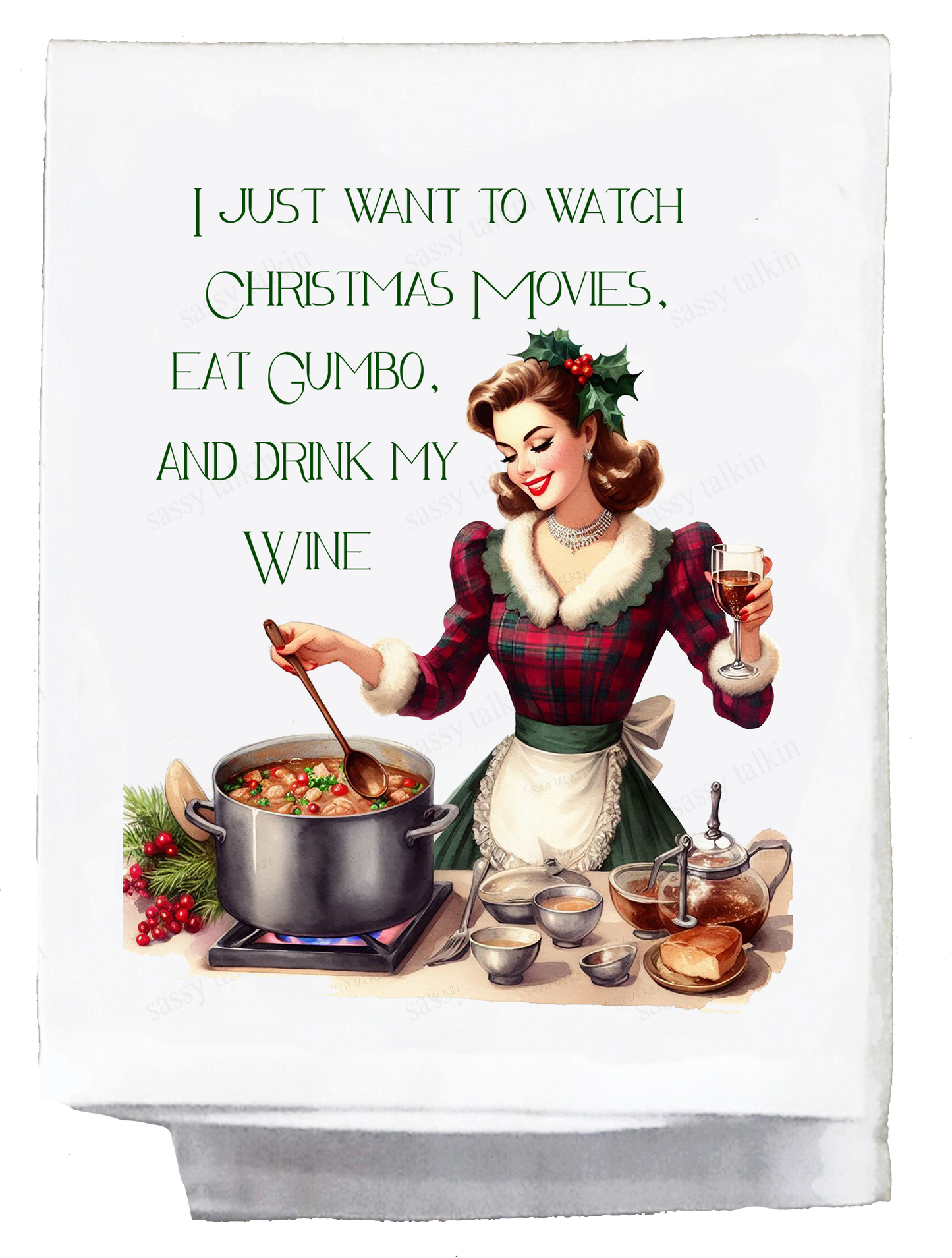 Sassy Girl, Christmas, Pink, I just want to watch ... gumbo