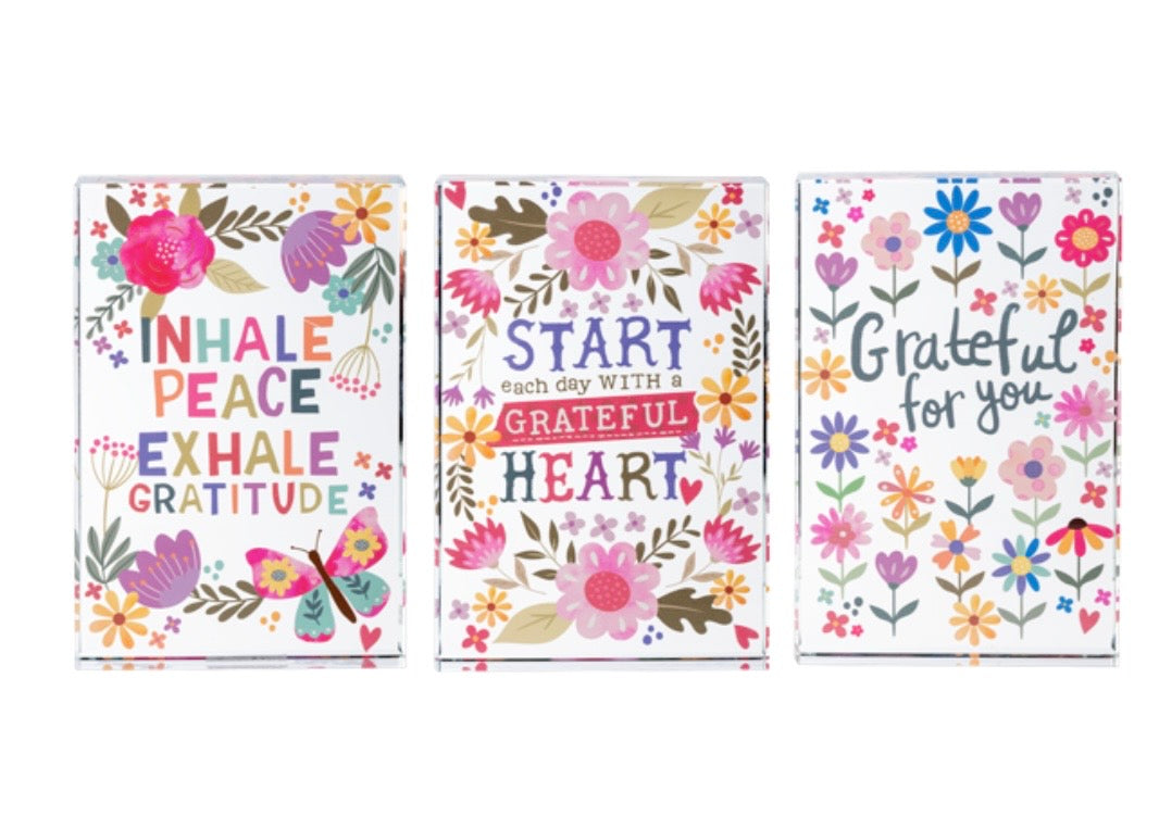 Grateful for You 4x6 Glass Blocks
