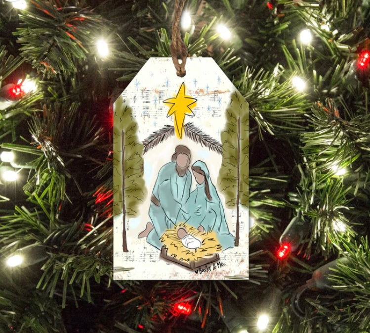 Starry Night Nativity Ornament - Baxter & Me